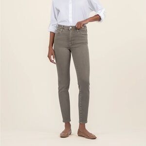 Charlize High Rise Cigarette Leg, Pebble, Size 10